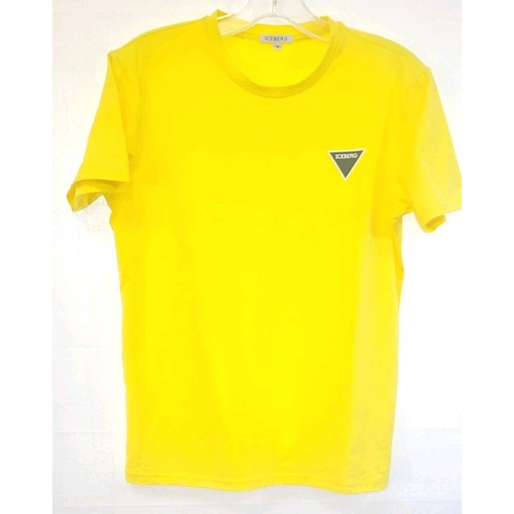 Iceberg Womens Medium Yellow T Shirt Sz Medium EUC
